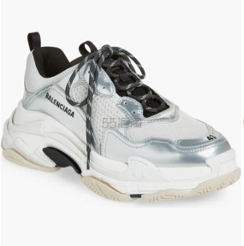Balenciaga 巴黎世家 Triple S 男款老爹鞋 银色