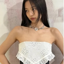 Shopbop：Sandy Liang 小众设计品牌专区 入Jennie同款黑白抹胸上衣