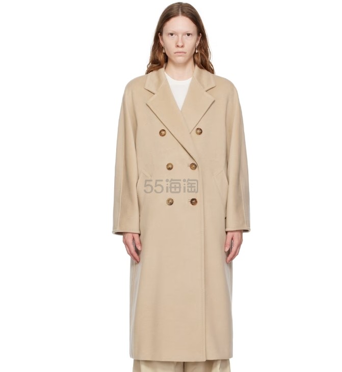 宋茜同款！Max Mara 经典 Madame 羊毛大衣 101801燕麦色