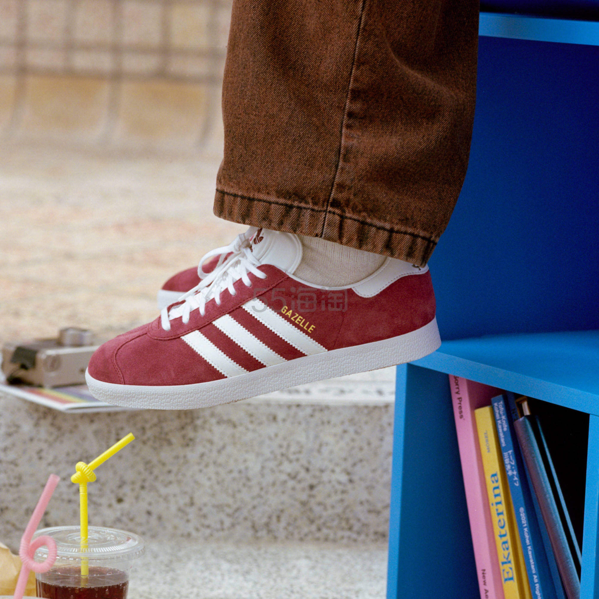 7码以上来！adidas 红色 GAZELLE 运动鞋