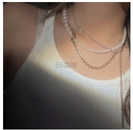 Justine Clenquet 珍珠链条项链