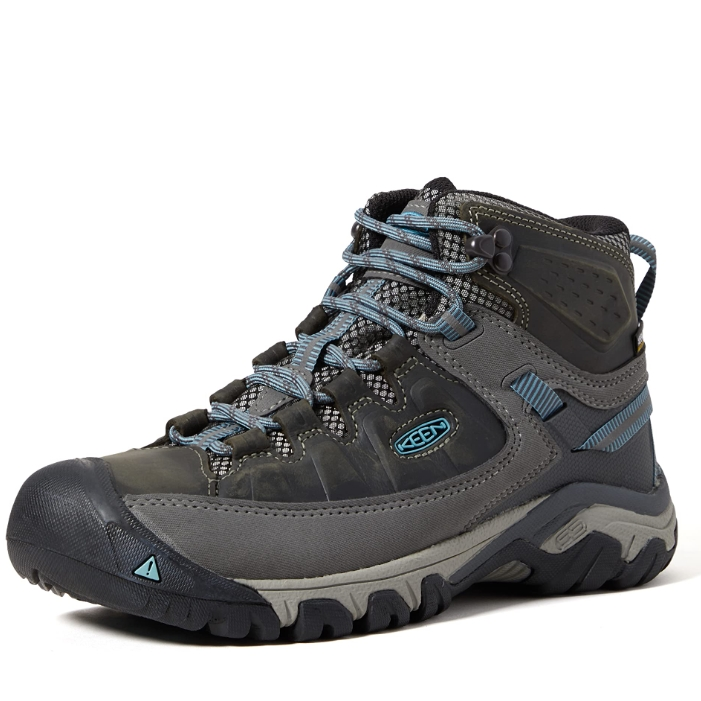 Keen Targhee 3系列 女士防水中帮及踝徒步鞋,【2022 New】MAGNET/ATLANTIC BLUE,24.0 cm