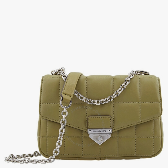 MICHAEL KORS SoHo 小号绗缝皮革单肩包 橄榄绿