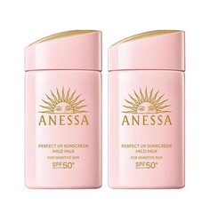 Anessa 安耐晒spf50+ 防晒霜粉金瓶90ml 2件装