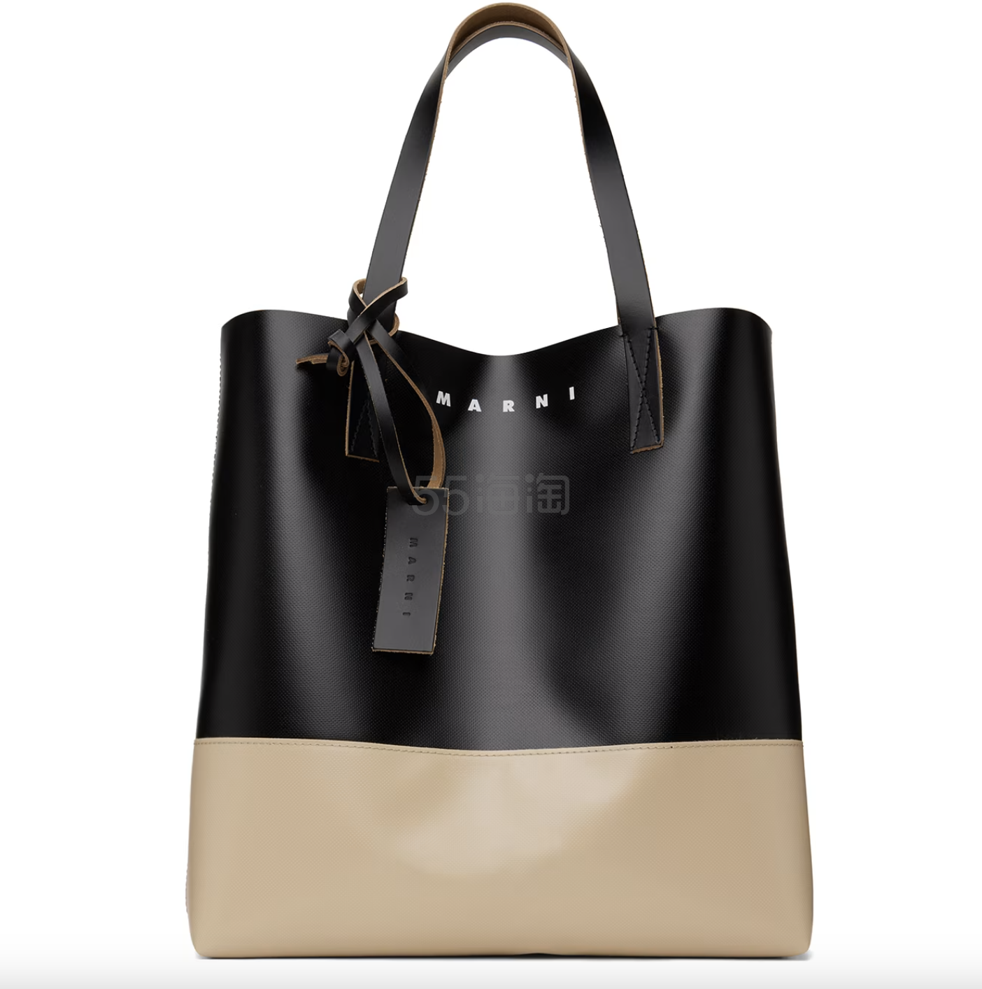 MARNI Tribeca 拼色小牛皮拼色托特包