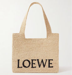 袁姗姗同款！Loewe 中号原色草编Tote包