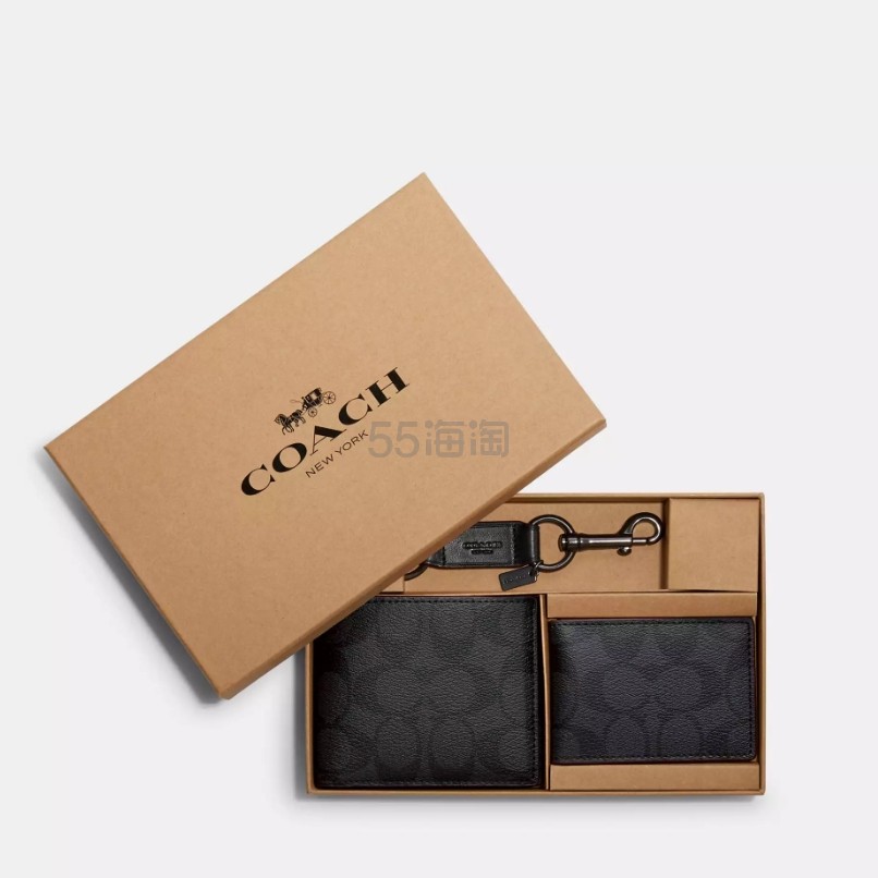 Coach 蔻驰老花3合1钱包礼盒