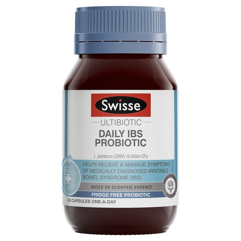 【澳洲仓】 Swisse 日常肠易激综合症（IBS）缓解益生菌胶囊 30粒