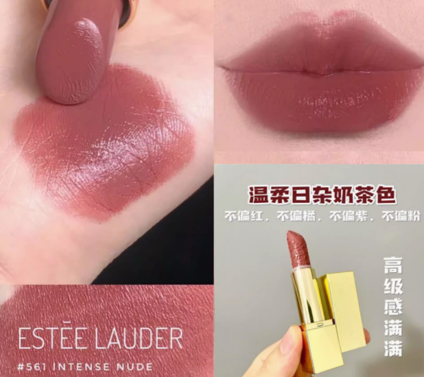 【包邮装】Estee Lauder 雅诗兰黛 倾慕方管圣诞口红 3.5g #561 Intense Nude 奶茶色 无盒