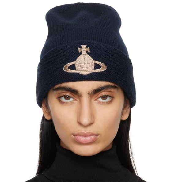 Vivienne Westwood 西太后 经典款海军蓝毛线帽