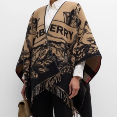 人间富贵花！Burberry 巴宝莉战马双面披肩