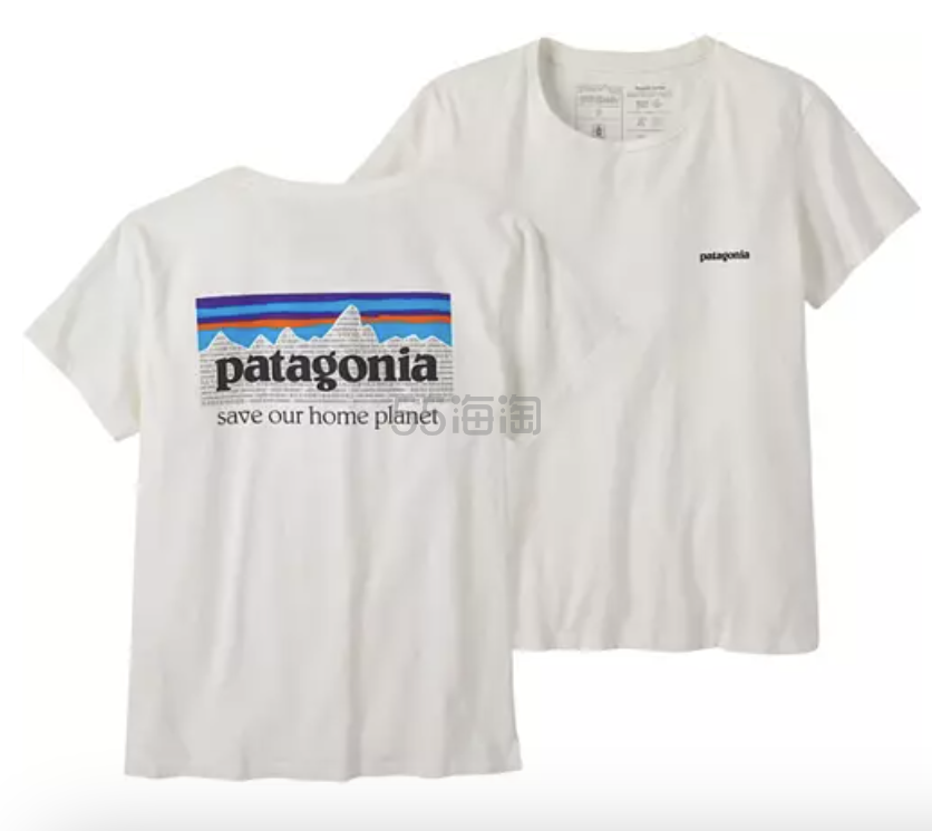 Patagonia P-6 背后山峰LOGO 女款短袖T恤