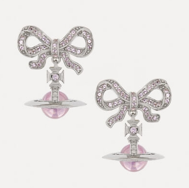 Vivienne Westwood 西太后 粉色蝴蝶结耳钉