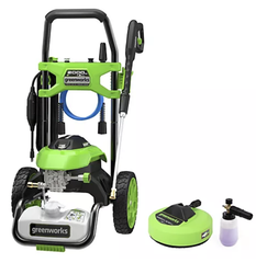 史低价！Greenworks 2000PSI 电动高压清洗机套装 含地面清洗配件