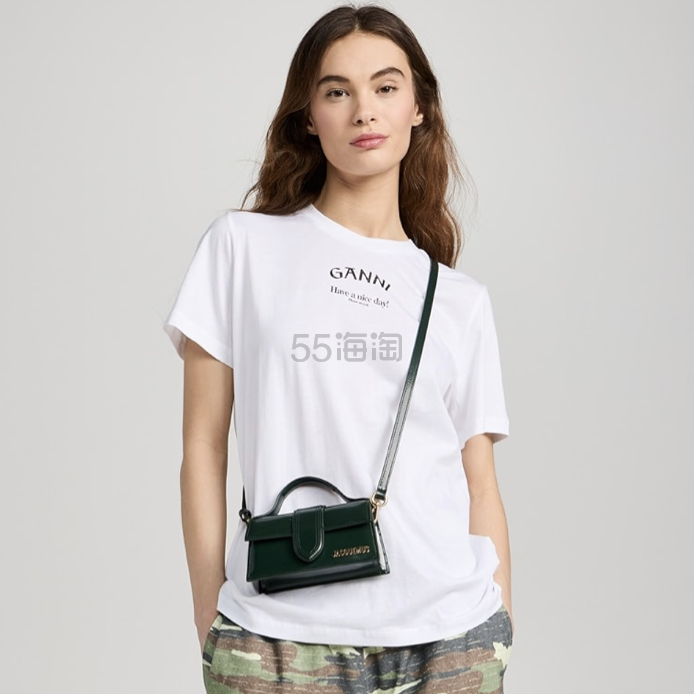 秦岚同款不同色！Ganni Logo T恤