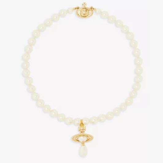 Vivienne Westwood 西太后 Orb 土星吊坠珍珠项链