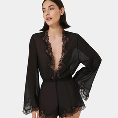 Bluebella Julianne ECO 黑色蕾丝睡衣