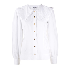 GANNI 超大领搭扣罩衫