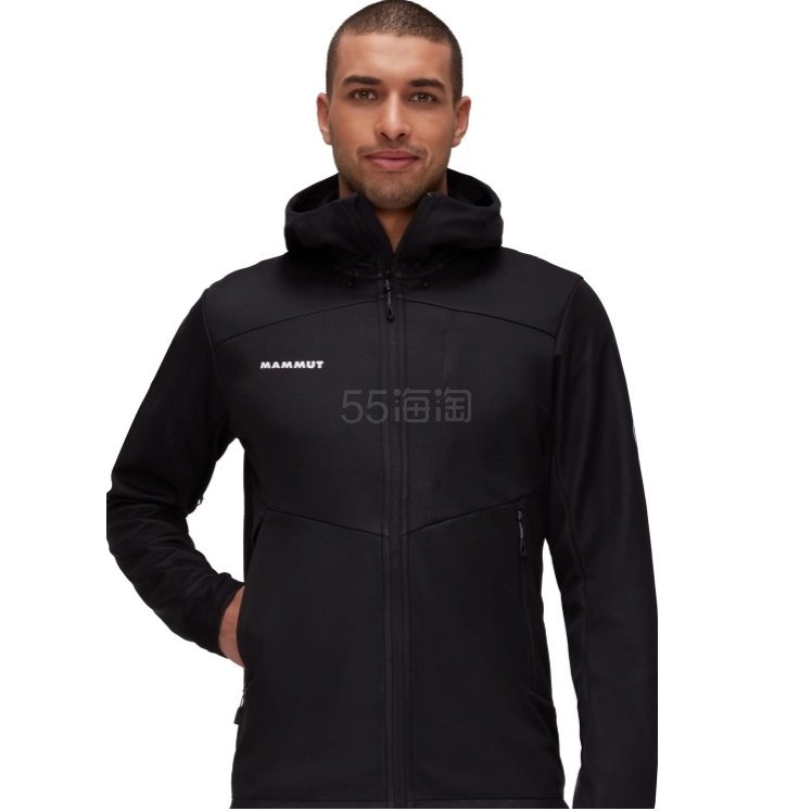 Mammut 猛犸象 男式 Ultimate 软壳夹克,黑色,XL