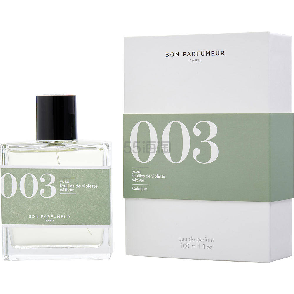 【美国仓】 BON PARFUMEUR 柏氛 003 青柚韶光-柚子紫叶与香根草中性香水 EDP 100ml 古龙香调