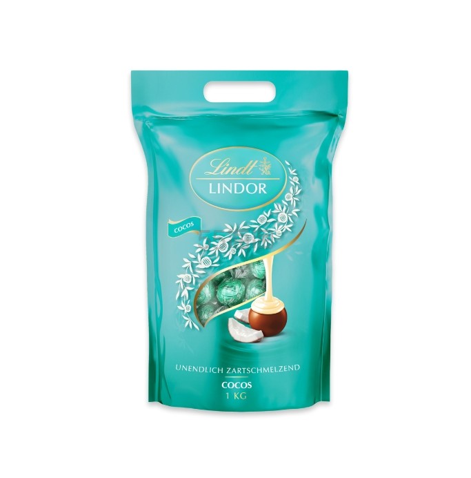 【含税直邮】Lindt 瑞士莲 Lindor 椰奶巧克力球 约80球，1kg