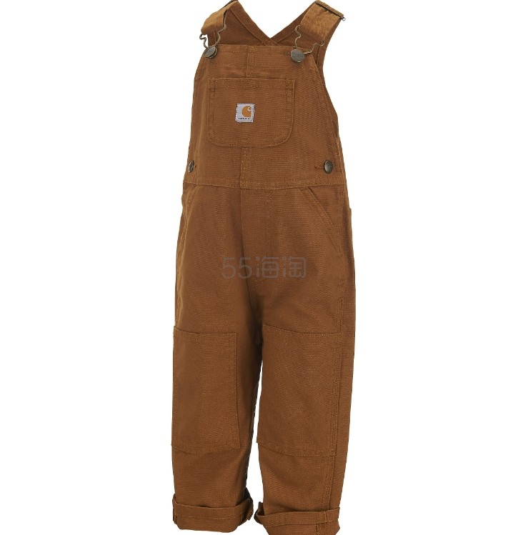 Carhartt 儿童 CM8609 宽松版型帆布工装裤 -Carhartt Brown,2T
