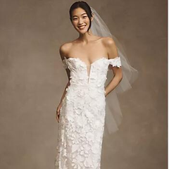 Anthropologie US：超美婚纱礼服 天鹅绒连衣裙$60