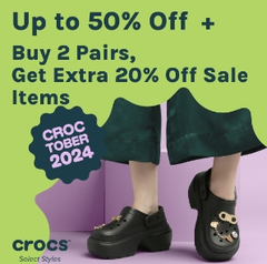 升级！Crocs AU：折扣区热促！云朵、泡芙、经典款洞洞鞋