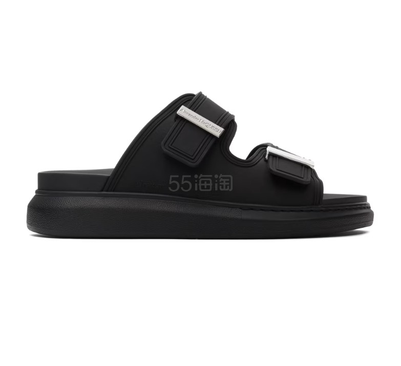 jisoo同款！Alexander McQueen Black Hybrid 厚底拖鞋