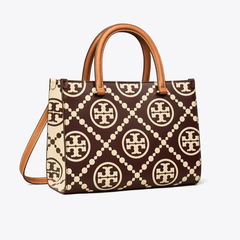 上新！Tory Burch 汤丽柏琦 T MONOGRAM 压花手提托特包