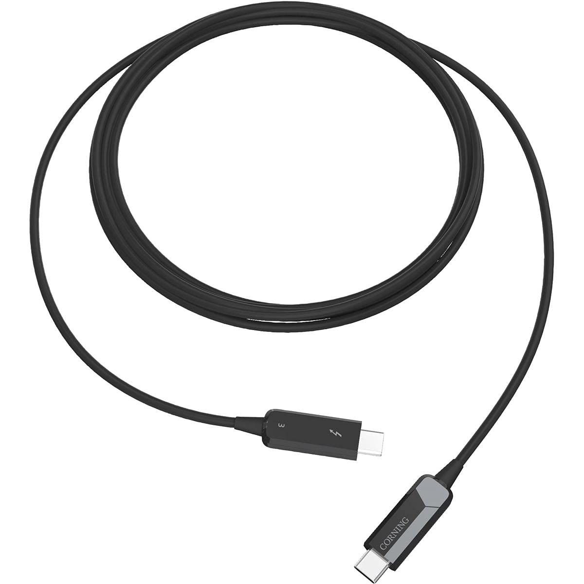 Corning 康宁 Thunderbolt 3 USB C 型公头光纤电缆,25 米