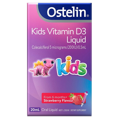 【澳洲仓】 Ostelin 婴幼儿童补钙维生素D3滴剂 草莓味 20ml