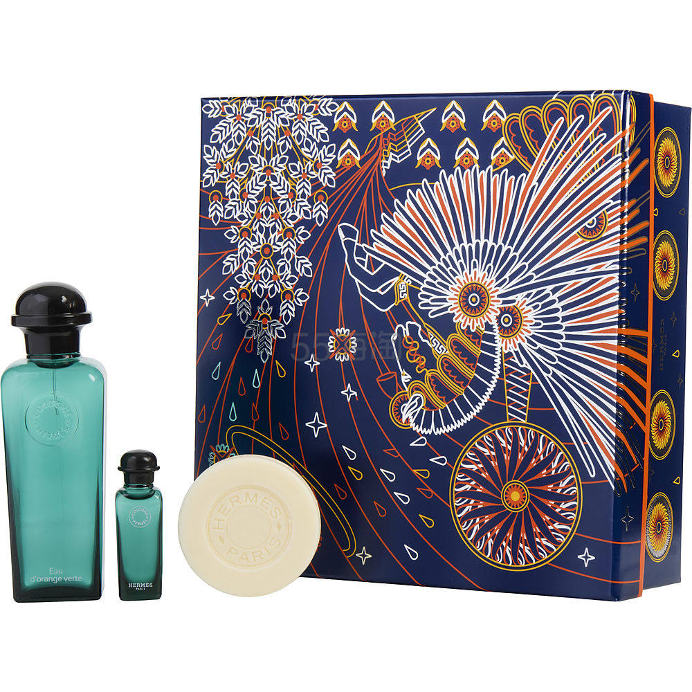 HERMES 爱马仕 橘绿之泉古龙水套装（EDC 100ml+迷你香水 7.5ml+香皂 50g）