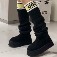 史低！UGG 针织‮筒高‬靴