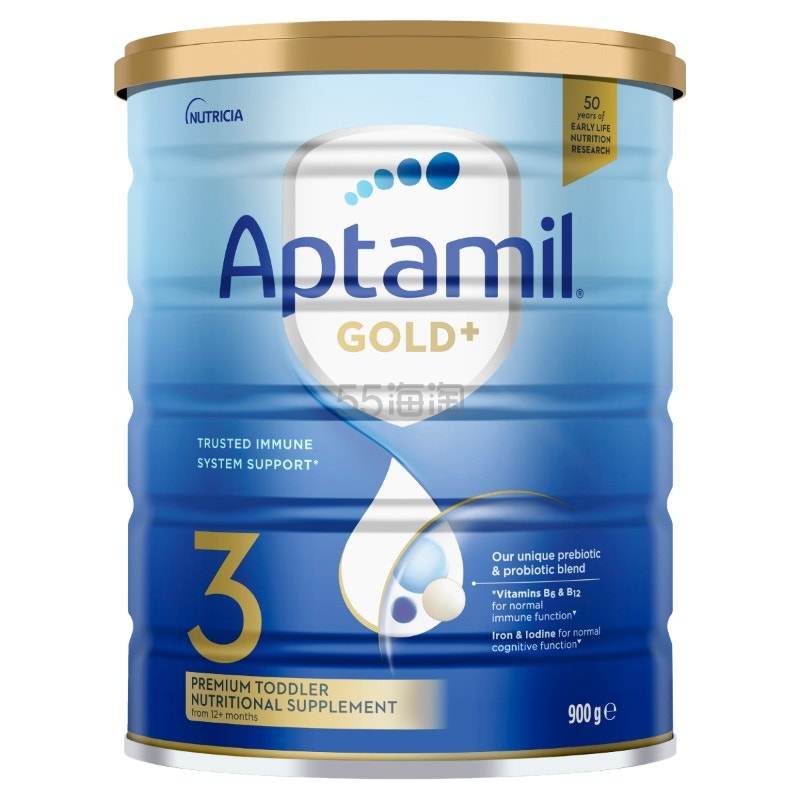 Aptamil 澳洲爱他美 金装加强型婴幼儿配方奶粉（3段）1岁+ 900g