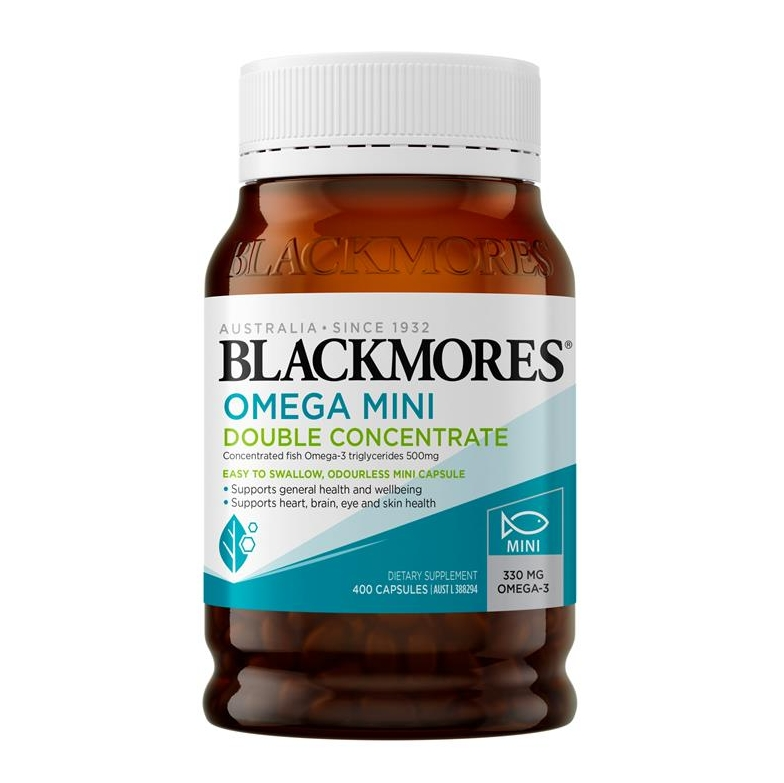 BLACKMORES 鱼油omega3深海鱼软胶囊无腥味 400粒