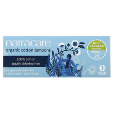 Natracare 有机棉中等流量卫生棉条 20支