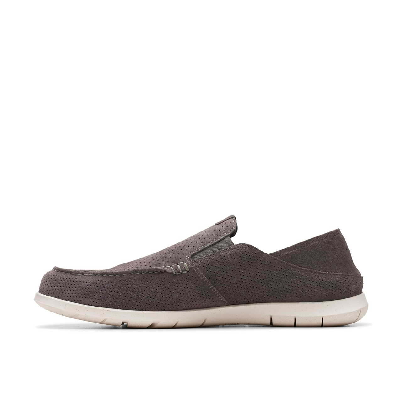 【含税直邮】Clarks 男式 flexway easy 26176947 乐福鞋 支撑鞋弓 Flexway Easy Dark Grey Suede 9.5