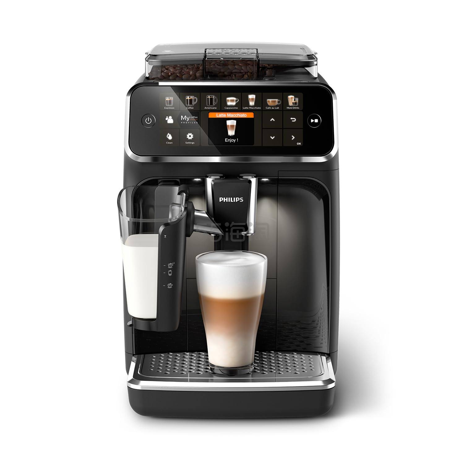 史低价！【含税直邮】Philips 飞利浦全自动咖啡机，12种咖啡特色（LatteGo 加奶系统）
