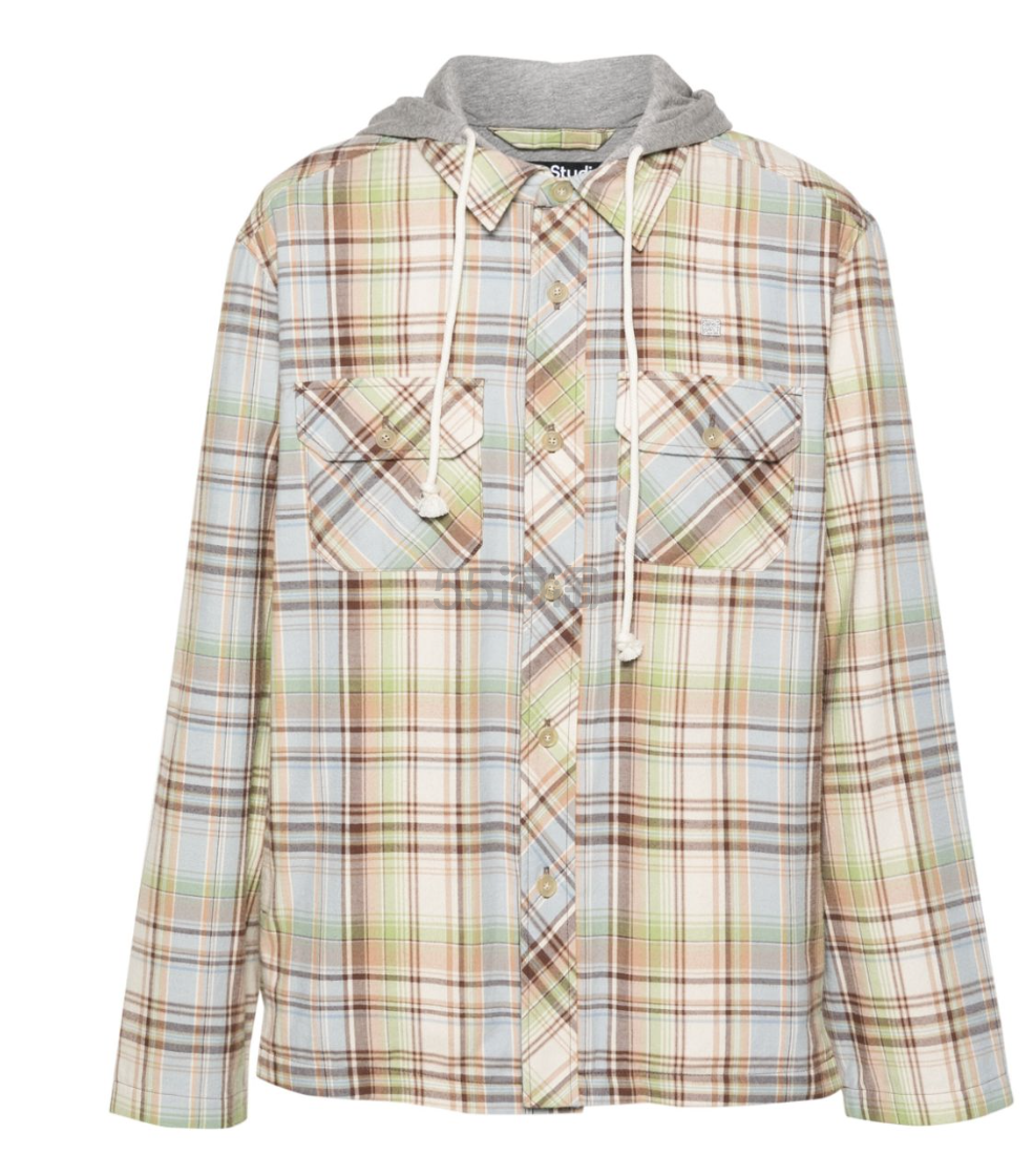 张真源、夫胜宽同款！Acne Studios 拼色格纹连帽衫