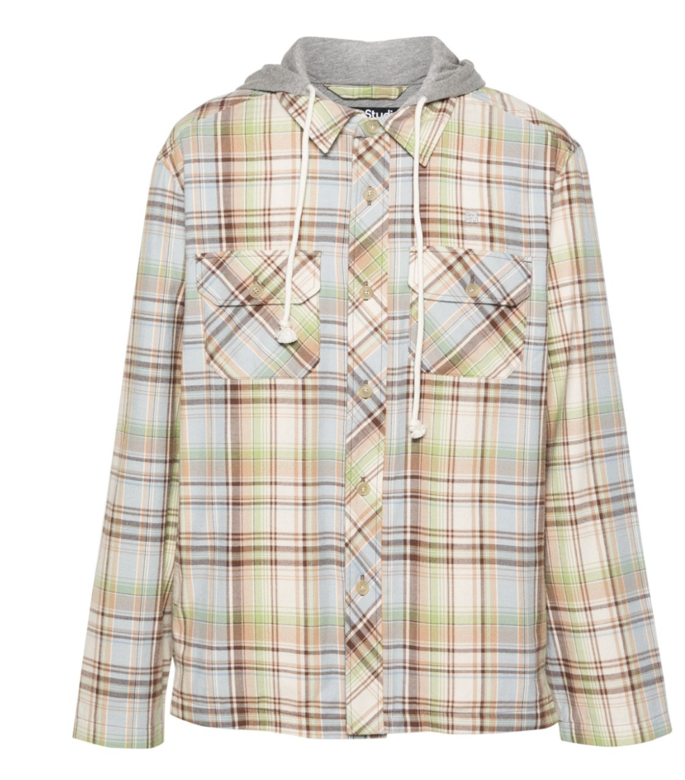 张真源、夫胜宽同款！Acne Studios 拼色格纹连帽衫