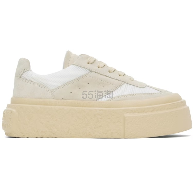 Rose同款！MM6 Maison Margiela  Off-White & Beige 厚底鞋