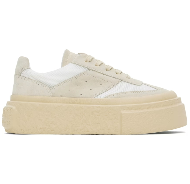 Rose同款！MM6 Maison Margiela  Off-White & Beige 厚底鞋