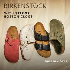 Gilt：Birkenstock 勃肯鞋履热卖！Boston 半托低至$129.99