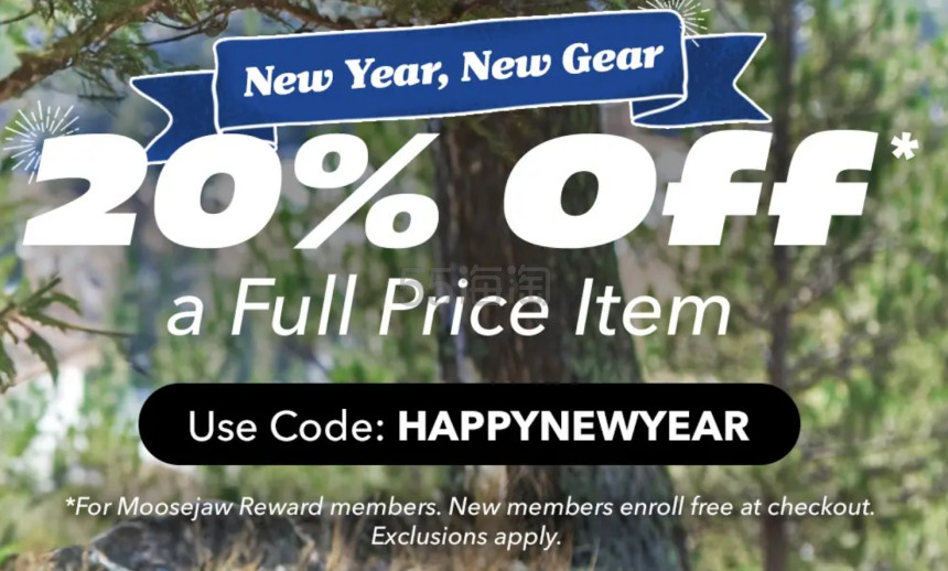 Moosejaw：新年大促 抢 Therm-a-Rest、YETI、MSR、黑钻等服饰装备