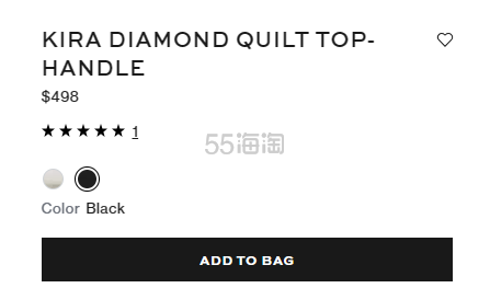 黑色补货！Tory Burch KIRA DIAMOND 手提款链条包