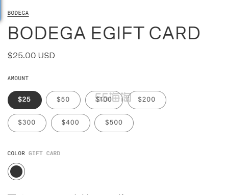 Bodega 电子礼卡