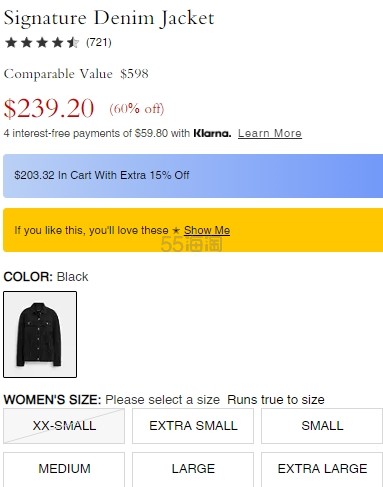 Coach 蔻驰 Denim 丹宁牛仔外套 黑色