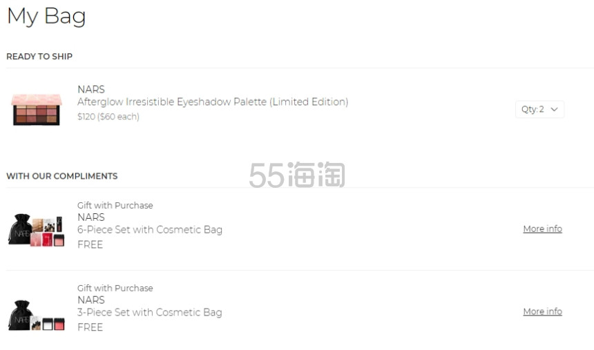 品牌豪华满赠！Nars Afterglow Irresistible 2024春季限定眼影盘