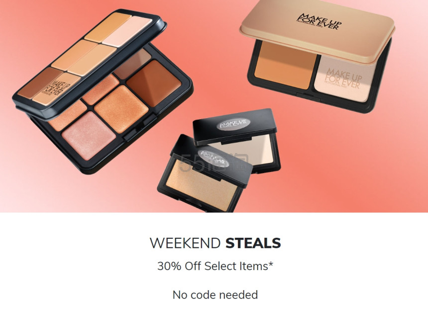Make Up For Ever：周末明星产品闪促 H100、H120高光仅